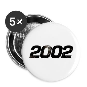 2002 Année de naissance Cadeau d’anniversaire - Lot de 5 grands badges (56 mm) - blanc - Devant