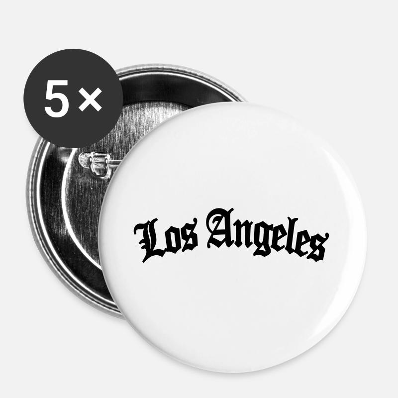Los Angeles - Buttons large 2.2''/56 mm (5-pack) - white