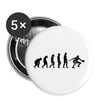 Basketballteam Basketballspieler Basketball - Buttons groß 56 mm (5er Pack) - Weiß - Vorne