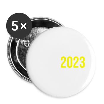 Jga 2023 Junggesellenabschied - Buttons groß 56 mm (5er Pack) - Weiß - Vorne
