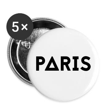 PARIS - Buttons groß 56 mm (5er Pack) - Weiß - Vorne
