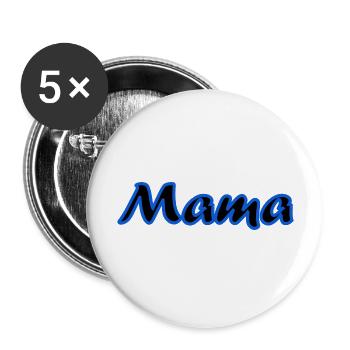 SCHÖNEN MUTTERTAG. MAMA. MUTTERTAG - Buttons groß 56 mm (5er Pack) - Weiß - Vorne