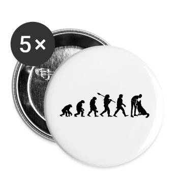 Evolution Funny Belgian Shepherd Dog Malinois - Buttons large 2.2''/56 mm (5-pack) - white - Front