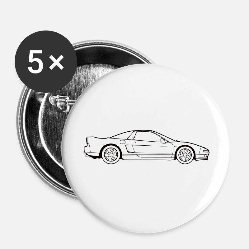 NA1 black - Buttons large 2.2''/56 mm (5-pack) - white