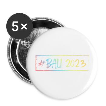 Bali 2023 - Buttons groß 56 mm (5er Pack) - Weiß - Vorne