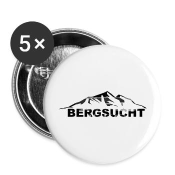 Bergsucht - (11) - Buttons groß 56 mm (5er Pack) - Weiß - Vorne