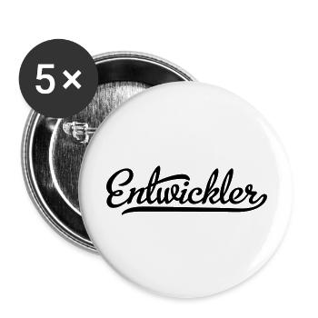 Entwickler - Buttons groß 56 mm (5er Pack) - Weiß - Vorne