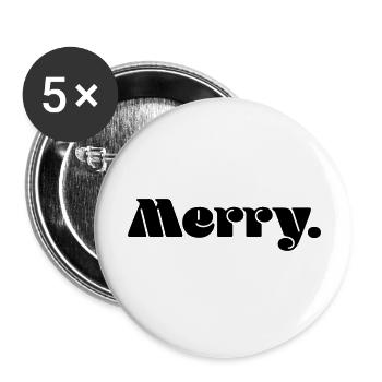 Merry. - Buttons large 2.2''/56 mm (5-pack) - white - Front