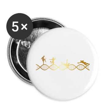 Football is in my DNA - Buttons large 2.2''/56 mm (5-pack) - white - Front