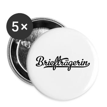 Briefträgerin - Buttons groß 56 mm (5er Pack) - Weiß - Vorne