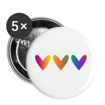 VALENTINE'S DAY. Bachelorette party. I LOVE YOU. I LOVE YOU. LOVE - Buttons large 2.2''/56 mm (5-pack) - white - Front