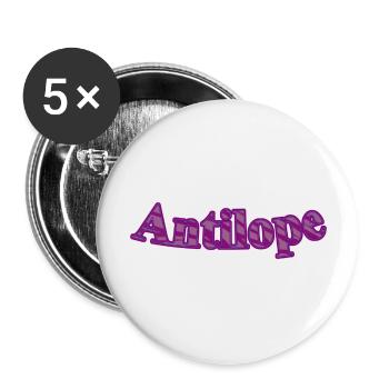 Antilope - Buttons groß 56 mm (5er Pack) - Weiß - Vorne