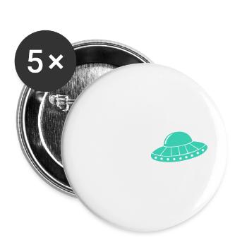 UFO 2 - Buttons large 2.2''/56 mm (5-pack) - white - Front