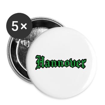 Hannover Fußball - Buttons groß 56 mm (5er Pack) - Weiß - Vorne