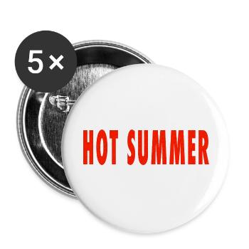 hot summer - Buttons groß 56 mm (5er Pack) - Weiß - Vorne