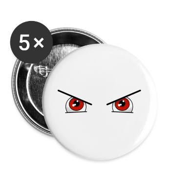Red eyes for Halloween - Buttons large 2.2''/56 mm (5-pack) - white - Front
