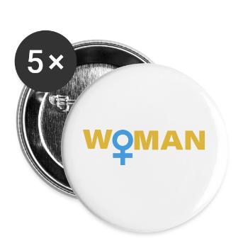 WOMAN - Buttons large 2.2''/56 mm (5-pack) - white - Front