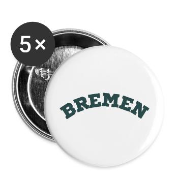 Bremen - Buttons groß 56 mm (5er Pack) - Weiß - Vorne