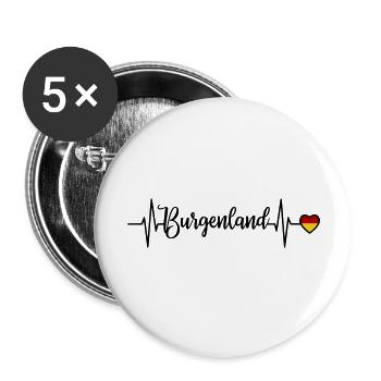 Burgenland Pulse Heart Line - Buttons large 2.2''/56 mm (5-pack) - white - Front
