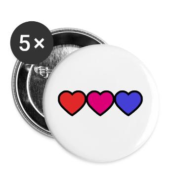 PAAR. VALENTINSTAG. HERZ. WEIHNACHTEN. GERADE VERHEIRATET. - Buttons groß 56 mm (5er Pack) - Weiß - Vorne