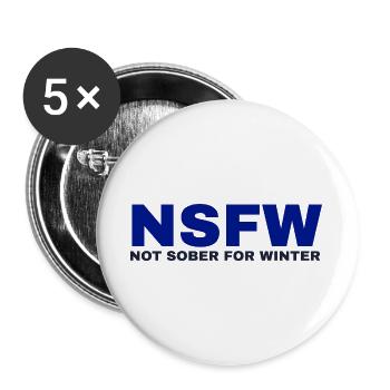 Not Sober For Winter - Mulled Wine Lovers - Buttons large 2.2''/56 mm (5-pack) - white - Front