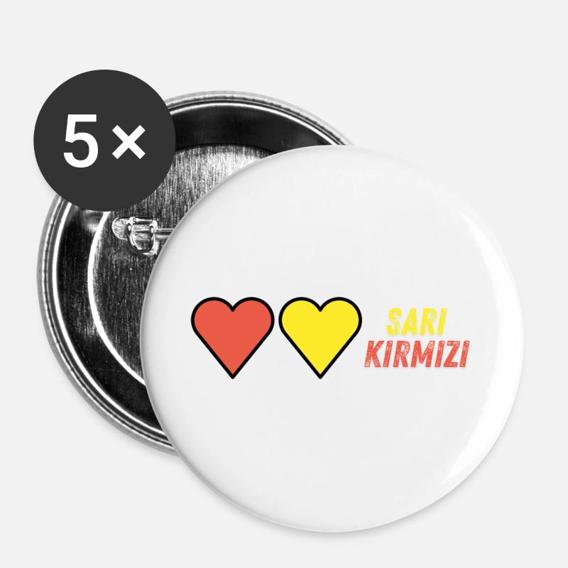 Turkey - Buttons large 2.2''/56 mm (5-pack) - white