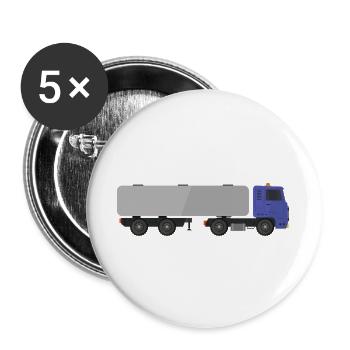 Tanklaster - Buttons groß 56 mm (5er Pack) - Weiß - Vorne