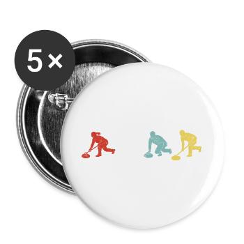 Four-coloured cleaning heroes - Buttons large 2.2''/56 mm (5-pack) - white - Front