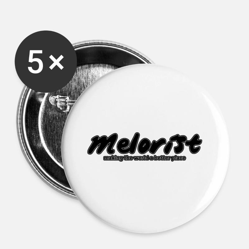Melorist - Buttons large 2.2''/56 mm (5-pack) - white