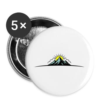 Montagnes Symboliques en plein air de Berge - Lot de 5 grands badges (56 mm) - blanc - Devant