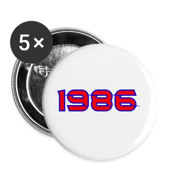 1985 Neon Retro Graffiti - Buttons large 2.2''/56 mm (5-pack) - white - Front
