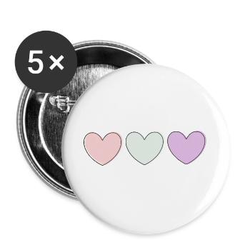 Cadeau pour la fête des mères : Idée de cadeau pour la fête des mères - Lot de 5 grands badges (56 mm) - blanc - Devant