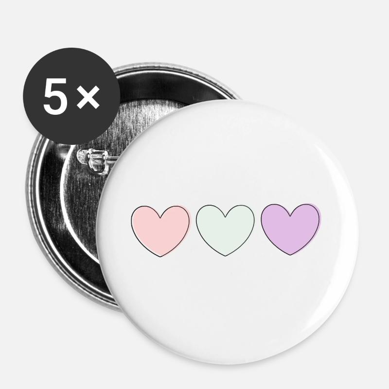 Muttertags Geschenk Mutter Muttertag Geschenkidee  - Buttons groß 56 mm (5er Pack) - Weiß