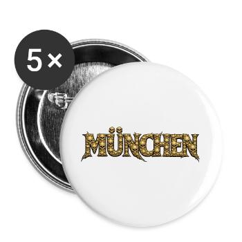 Golden Skull Letters Munich - Buttons large 2.2''/56 mm (5-pack) - white - Front