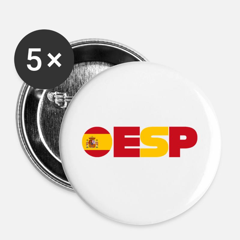 Spain - Buttons large 2.2''/56 mm (5-pack) - white