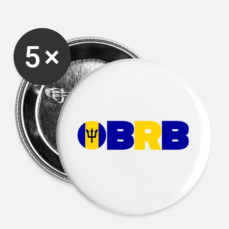 Barbados - Buttons large 2.2''/56 mm (5-pack) - white