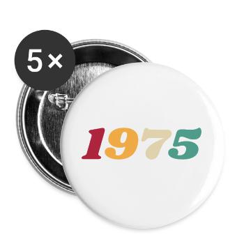 1975 Gift 1975 Anniversary 1975 Retro 1975 - Buttons large 2.2''/56 mm (5-pack) - white - Front