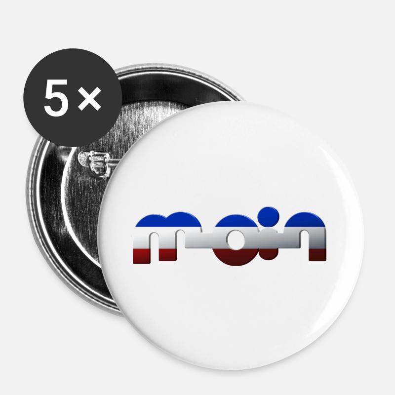 Hello - Buttons large 2.2''/56 mm (5-pack) - white