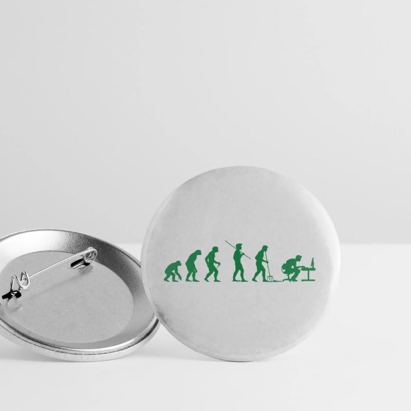 Programmierer Evolution Informatiker Entwickler Buttons groß 56 mm (5er Pack)