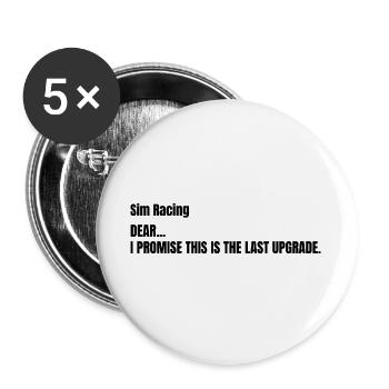 This was the Last Upgrade - Buttons groß 56 mm (5er Pack) - Weiß - Vorne