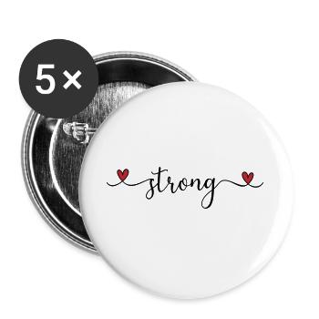 Stark - Buttons groß 56 mm (5er Pack) - Weiß - Vorne