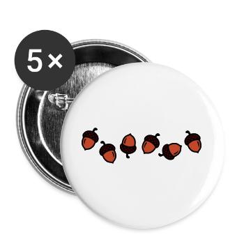 Eichel Comic - Buttons groß 56 mm (5er Pack) - Weiß - Vorne