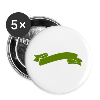 banderole_symbol- - Buttons groß 56 mm (5er Pack) - Weiß - Vorne