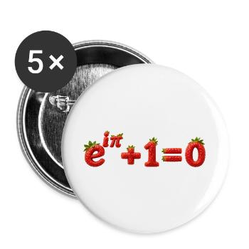 Identität des Euler Math Cutters - Buttons groß 56 mm (5er Pack) - Weiß - Vorne