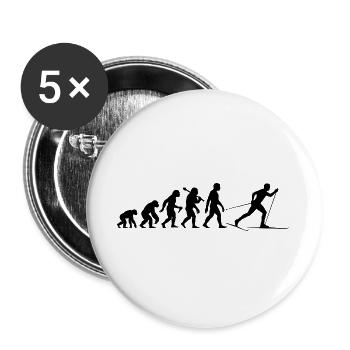 Langlauf Evolution Skilanglauf Für Ski Langläufer - Buttons groß 56 mm (5er Pack) - Weiß - Vorne