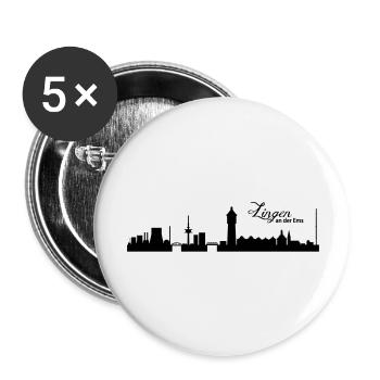 Lingener Skyline - Buttons groß 56 mm (5er Pack) - Weiß - Vorne