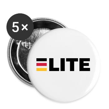 Deutschland Elite - Buttons groß 56 mm (5er Pack) - Weiß - Vorne
