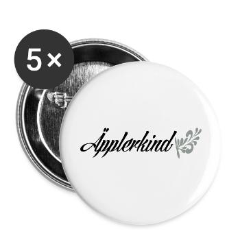 Äpplerkind Frankfurt - Buttons groß 56 mm (5er Pack) - Weiß - Vorne