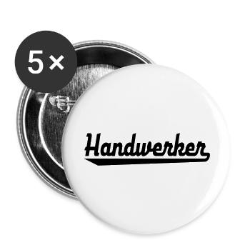 Handwerker - Buttons groß 56 mm (5er Pack) - Weiß - Vorne