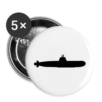submarine - Buttons groß 56 mm (5er Pack) - Weiß - Vorne